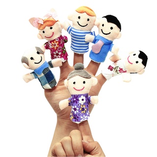 1 pza muñecos De Dedo De la historia 6 miembros De la familia niños juguete Educativo