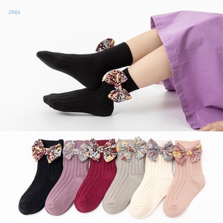 Drea calcetines De algodón con suela De Princesa Vintage De flores para niñas/calcetines De algodón