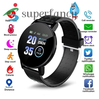 119 Plus Jam Smart Watch IP67 Impermeable Pulsera Inteligente Fitness Tracker Bluetooth Deporte Monitor De Frecuencia Cardíaca Hombres Mujeres Reloj De Para IOS Android PK 116 Y68 D20