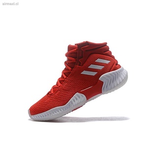﹊❅HOT!!Adidas Pro Bounce 2018 Red/White Low Running Shoes HVE584