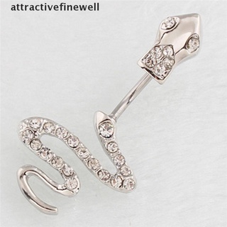 [atractivefinewell] mujeres serpiente acero inoxidable ombligo anillo ombligo anillo cuerpo piercing joyería
