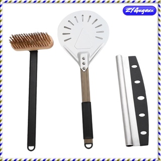 Professional Pizza Peel Pizza Cutter Pizza and Pizza Oven Brush for 8" Pizza