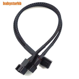 [babystarhb] cobre 2 vías pwm 4pin/3pin ventilador de ordenador manga divisor cable de extensión 27 cm