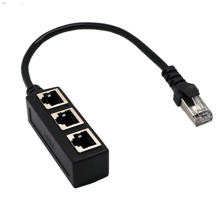 rj45 y divisor adaptador de 1 a 3 puertos ethernet interruptor cable para cat 5/cat 6 lan ethernet socket