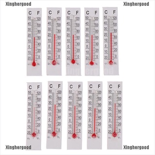 xinghergood - termómetro de papel en miniatura (10 unidades, 5 cm x 1,1 cm, interior, 20-50 celsius xhg)