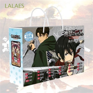 LALAES Japanese Anime Attack On Titan Gift Bag Bookmark Collection Toy Anime Attack On Titan Stickers Postcard Poster School Supplies Sleeves Gift Badge Eren Ackerman
