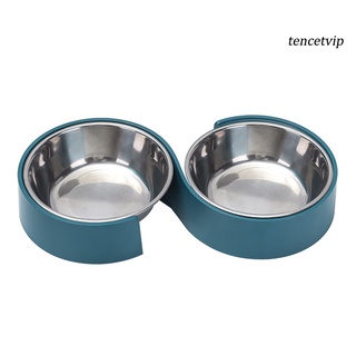 [vip] gato cachorro comida agua alimentación doble cuencos antideslizante alimentador mascota vajilla suministros (9)