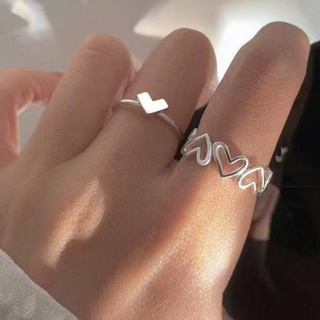 nuevo anillo de amor hueco femenino anillo abierto nicho diseño sentido ins red rojo moda femenina moda índice dedo personalidad anillo de moda