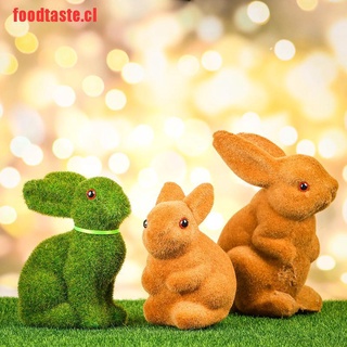 [foodtaste]1 pieza de conejo de pascua con conejo Artificial césped Artificial Ani (1)
