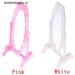YANG 1Pc doll make up mirror rose rotatable party furniture for doll DIY accessories .