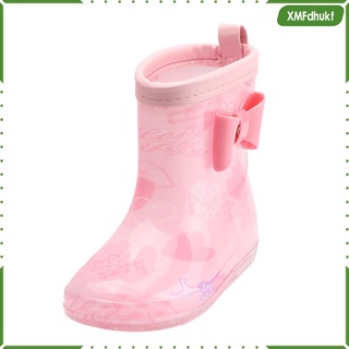 Toddlers Anti Slip Waterproof Rain Boot Outdoor Easy-on for Boys Girl Unisex