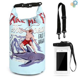bolsa de almacenamiento de 10l con estuche para teléfono impermeable bolsa de secado de secado superior de secado para bote de bote pesca surf natación invertido
