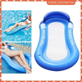 Durable piscina flotador cama natación reclinable silla de malla tumbona juguete colchón
