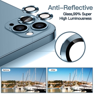 Película protectora De Lente De cámara De aleación De aluminio/vidrio Premium Para Iphone 12/12pro/12 Pro Max (6.1) (5)