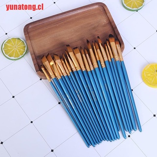 [yunatong] juego de 5 pinceles de pintura de nailon, varilla corta, acuarela, bolígrafo professi (1)