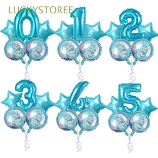 LUCKYSTOREE 5pcs Hot Aluminum Foil Home Decor Mermaid Helium Balloon Inflatable Digital Air Balloons Happy New Year New Year Number Donut Printing 32inch