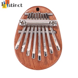 Instrumento musical madera de caoba pulgar pulgar Piano Mbira Mini 8 teclas Kalimba