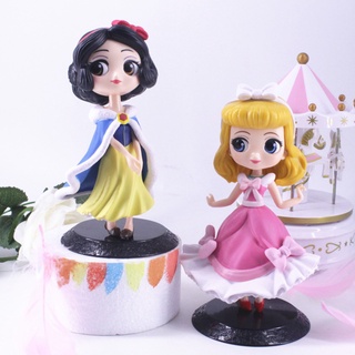 [sudeyte] figura de princesa de nieve ojos grandes resistencia al desgaste regalo de cumpleaños princesa pastel adorno modelo para decoración del hogar