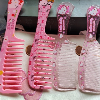 1 Pza Peine De Plástico Antiestático Para Peluquería De Moda De Hello Kitty Masaje Portátil Para Niña (1)