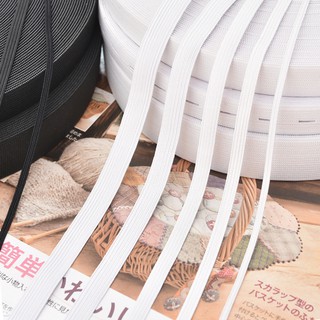 Ancho de banda elástica engrosada banda de goma plana elástica pantalones accesorios de ropa banda elástica en blanco y negro 0.3 \ / 1 \ / 2cm