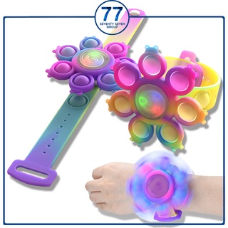 Pop It SPINER pulsera relojes niños FIDGET juguetes 7 Led Spinner Pop It Led