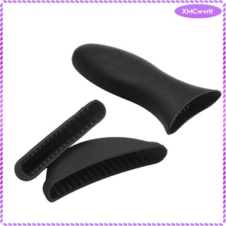 3Pcs Silicone Hot Skillet Handle Cover Holder Heat Resistant Removable