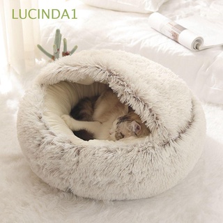 lucinda1 2 en 1 cama de gato suave para mascotas, casa de gato, cojín largo, cesta de felpa, interior, cálido, cama de perro