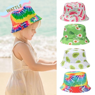 Wat verano niños niñas bebé protección UV algodón impresión de frutas bebé sombrero de sol gorra de playa (1)