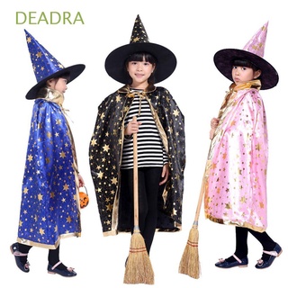 deadra gorras cosplay capa bruja espectáculo disfraces halloween capa ropa capa sombrero conjuntos de trajes estrellas capa niños cosplay rendimiento disfraces/multicolor