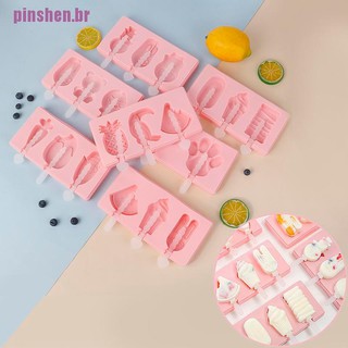 [Pinshen] Molde De silicona Para hacer helado hecho a mano con tapa