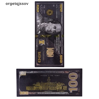 orget antigua lámina de oro negro usd 100 moneda dólares conmemorativos billetes decoración cl