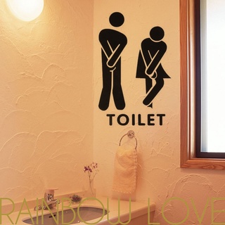 [3D Hombre Mujer Cuarto De Baño Inodoro WC Signo] [PVC Extraíble Pegatinas De Pared Autoadhesivas DIY Decoración Del Hogar Fondo De Pantalla Habitación De Niños Decorativo Murales]