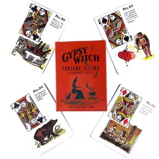 gypsy witch oracle tarjetas de ocio fiesta juego de mesa fortune-telling prophecy tarjetas de oráculo