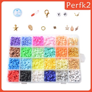 [PERFK2] Cuentas planas redondas de arcilla polimérica para hacer joyas hechas a mano