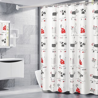 cortinas de ducha impermeables para baño decoración del hogar de poliéster tela cortinas de ducha patrón geométrico pvea cortinas de ducha (2)