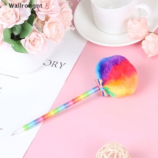 wnt> 1 pza bolígrafos de gel de colores creativos promocionales con bola esponjosa para papelería escolar