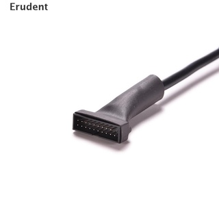 [Erudent] Usb 9Pin placa base hembra a 20 pines USB carcasa macho Cable adaptador