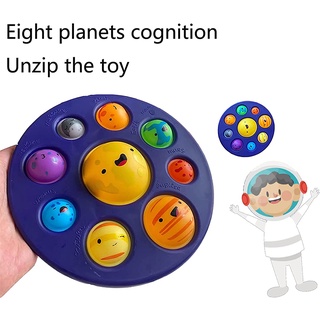 Fidget juguete Planet Simple Dimple sensorial juguete Push pop burbuja antiestrés relajante Fidget juguetes