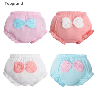 [topgrand] niños 100% algodón ropa interior bragas niñas bebé bebé lindo arco grande pantalones cortos.