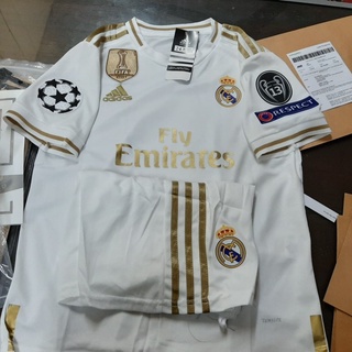Jersey/camiseta de fútbol 19/20 Fullpatch Ucl grado Ori Real Madrid Home Kids