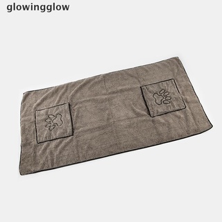 Glwg Pet Cat Dog Towel Super Absorbent Dog Bathrobe Microfiber Bath Towels Glow