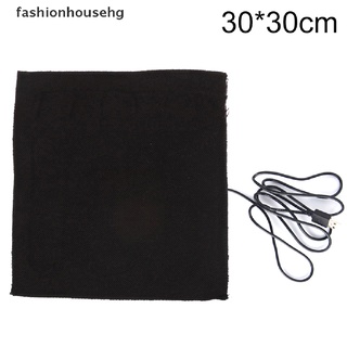 fashionhousehg grande 30 x 30 cm usb cálido fibra de carbono calentada almohadillas chaqueta abrigo chaleco venta caliente