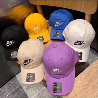 nike moda gorra de béisbol hombres y mujeres curva aleros ajustable 6 colores pareja hip hop sombrero