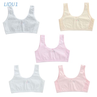 Lidu1 adolescente niña sujetador deportivo niños Top ropa interior joven pubertad entrenamiento sujetador para 7-16 años