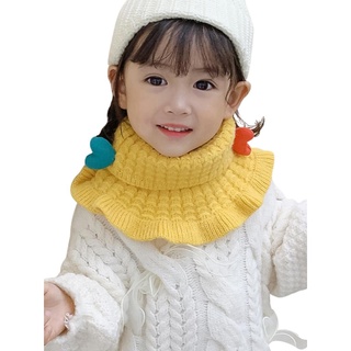 Aqq-Kids bufanda de punto, Unisex 3D patrón de corazón bufandas pañuelos cuello polainas para otoño invierno (6)