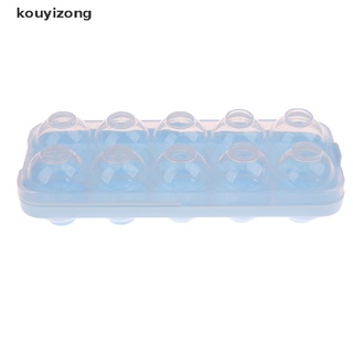 [kouyi] 10 huevos titular de almacenamiento de alimentos de plástico caja de huevos refrigerador huevo caso contenedor de huevos 449cl