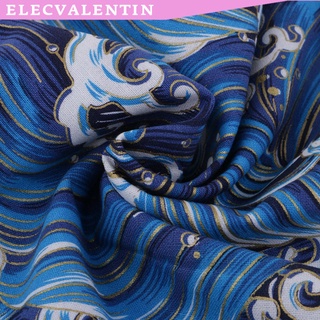 [Elevate] Tela de algodón japonés tela Vintage Kimono Ocean Wave patrón por el metro (1)