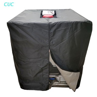cuc 1000l ibc ton barril cubierta protectora impermeable a prueba de polvo agua de lluvia 210d cubierta al aire libre tanque contenedor protector solar sombra