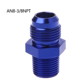Edb* varios AN6 AN8 NPT recto aceite de combustible sistema de aire manguera extremo adaptador de ajuste azul