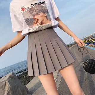 verano nueva falda de cintura alta falda plisada blanca (4)